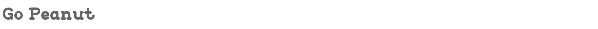 Sample characters Go Peanut Font
